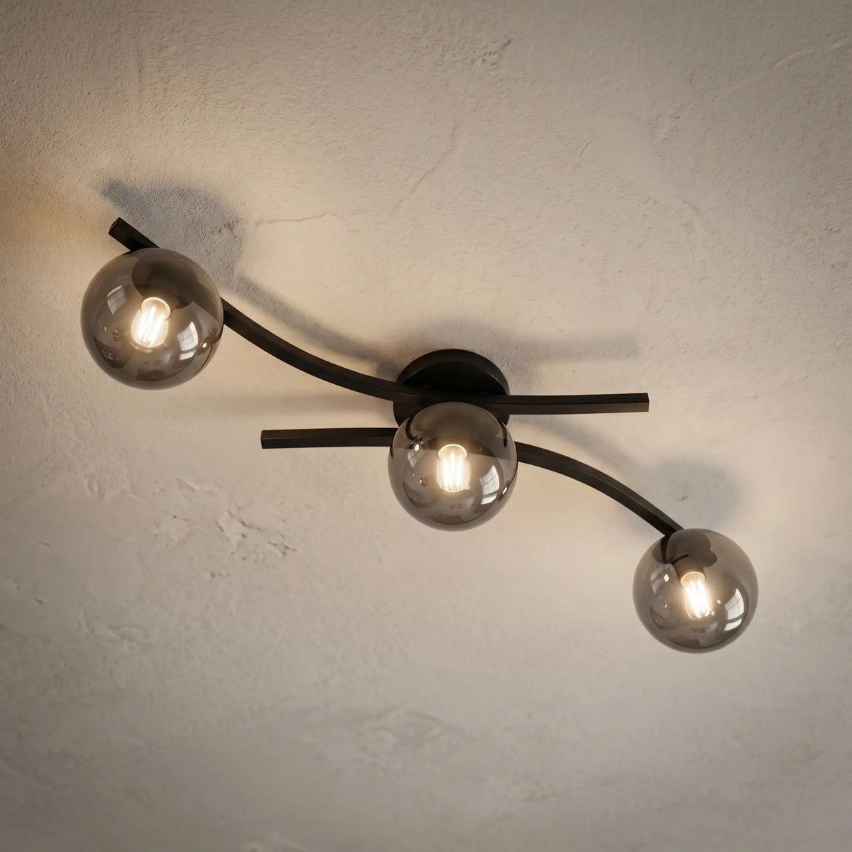Suspension TRIADE – Luminaire acier vue dessous