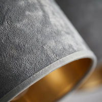 Suspension 3 Pendants Velours Gris