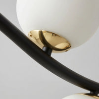 Suspension Globes Verre Opalin Salon