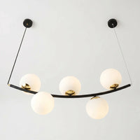 Suspension Globes Verre Opalin Salon
