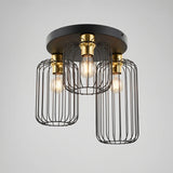 Lustre Doré Industriel Salon | L'Atelier du Lustre
