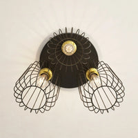 Lustre Doré Industriel Salon